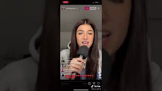 Charli D’Amelio singing dixie D’Amelio song on Instagram live