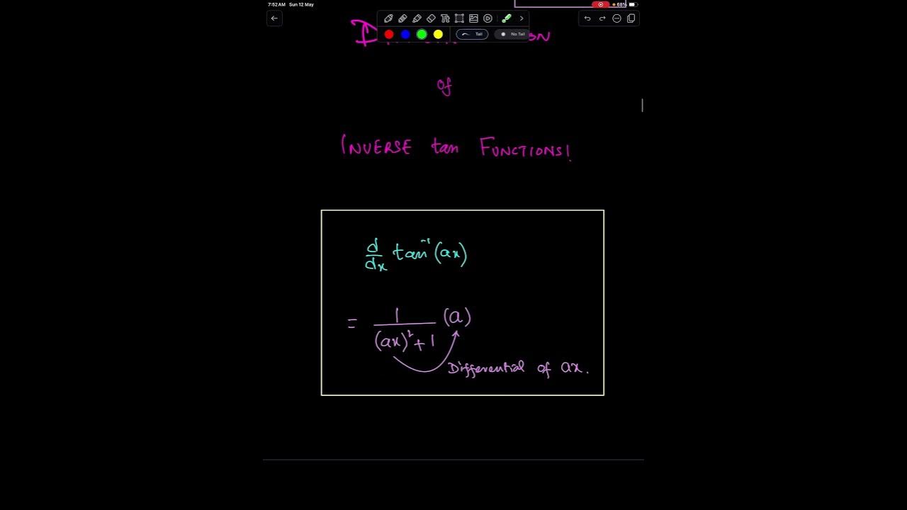 A2 maths p3 diff of inverse tan functions fri 17 may 2024 youtube