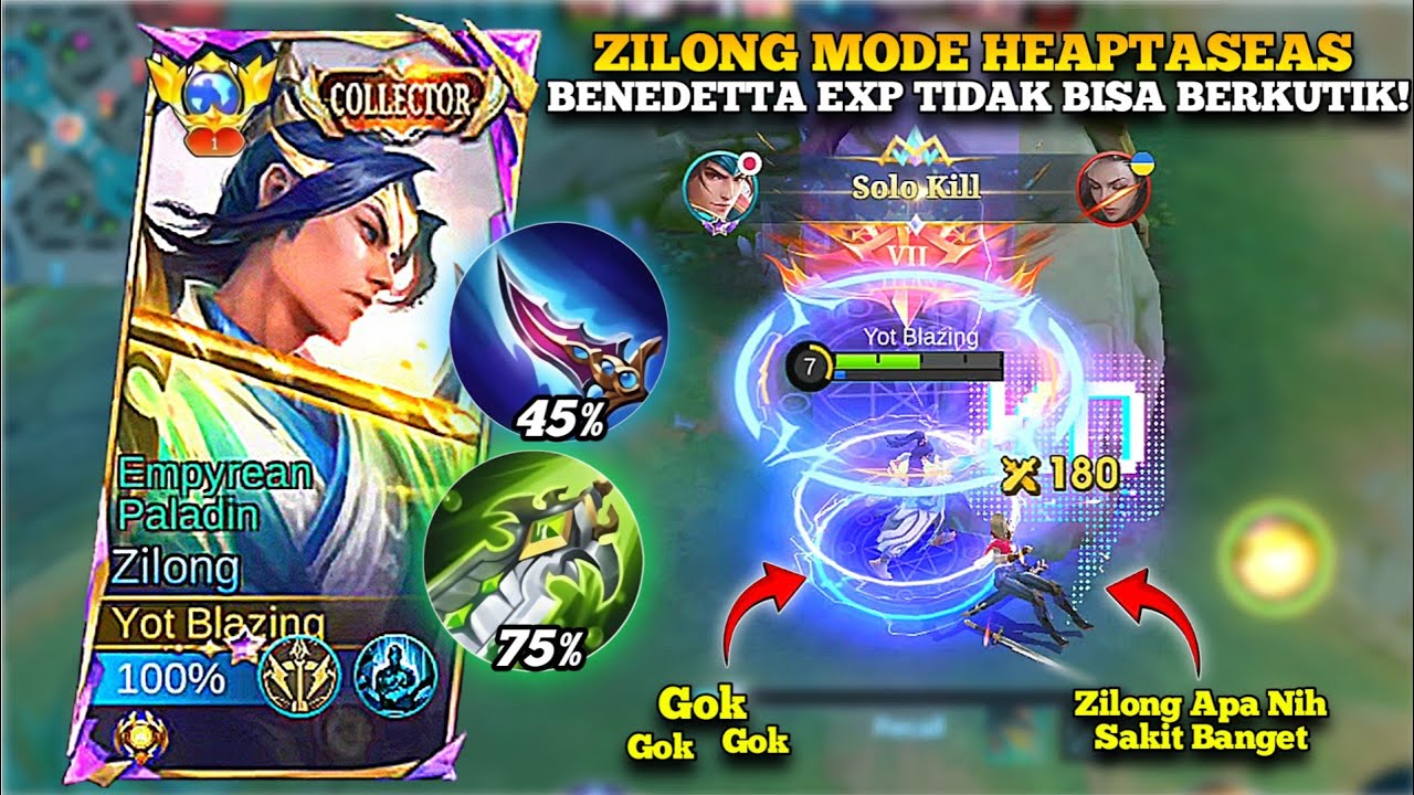 18KiLL Maniac!! ZILONG RACING MODE AGRESIF PAKE HEPTASEAS BANTAI BENED EXP SAMPE GK BISA BERKUTIK!!