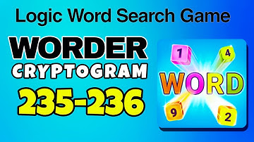 WORDER Logic Word Search Game level 235 236