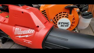 Stihl (Gas) vs. Milwaukee (Battery) Blower. Which is Better? Results May Surprise You...
