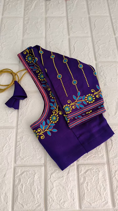 for booking 📞 8778725377 Computer embroidery design 🧵🪡#simpleworkblouse #fashion #budgetfriendly