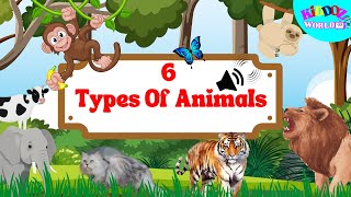 Types of animals I Names & Sounds of Zoo, Wild, Pet, Farm, Sea, and Insects #animals for kids