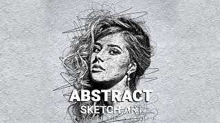 How to Create Abstract Sketch Art Photoshop Action Tutorial