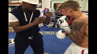 Floyd Mayweather Teaching Justin Bieber Boxing Check Hook