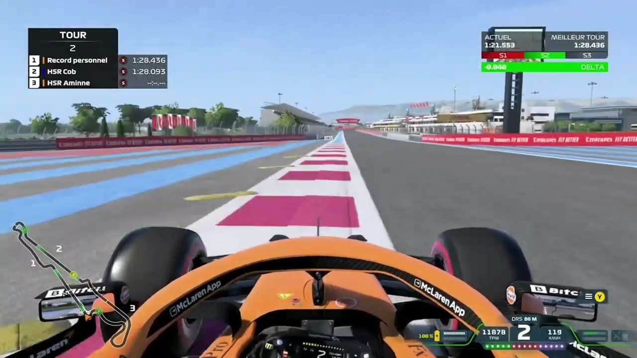 F1 2021 hotlap: France 1.28.373 (no assists)