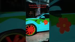 Lamborghini Urus with the oddest custom wrap job SCOOBY DOO #lamborghini #urus #custom #shorts #auto