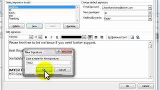 How to add Email Signature in Outlook 2010