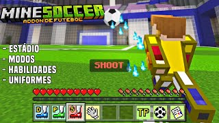 O MELHOR ADDON DE FUTEBOL PARA MINECRAFT PE (BEDROCK) 😎⚽ screenshot 1