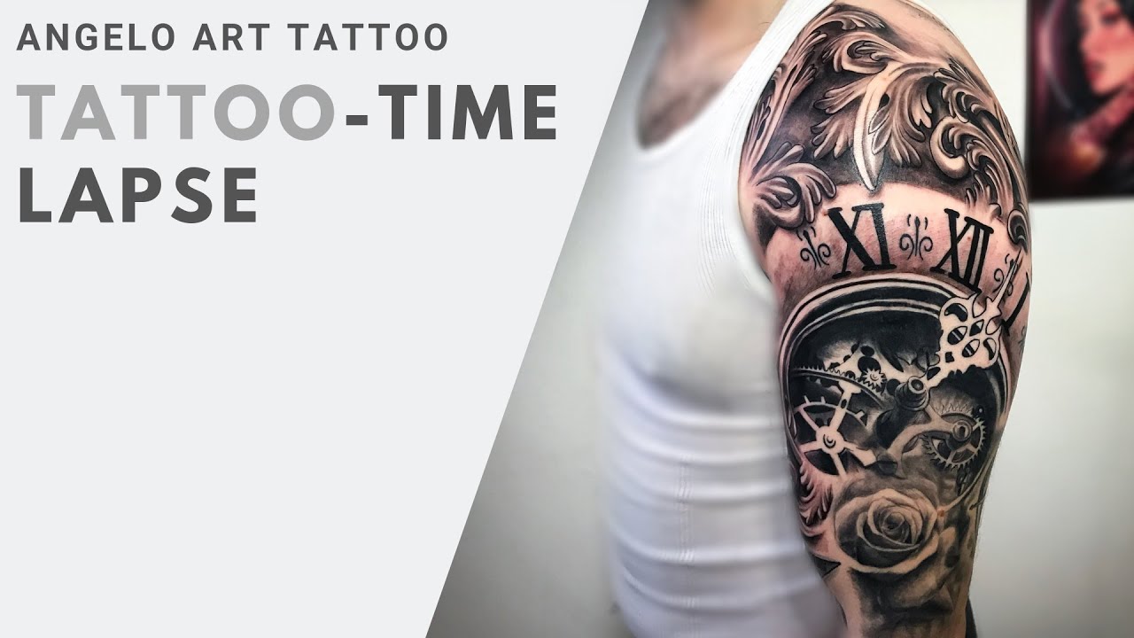 Timelaspe Tattoo a full sleeve tattoo for viewing now