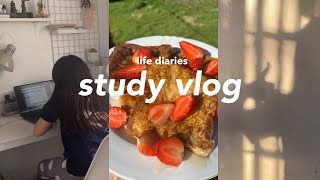 Study Vlog 📚waking up at 5:30am, journal writing, note taking, cooking, going out to study, concert