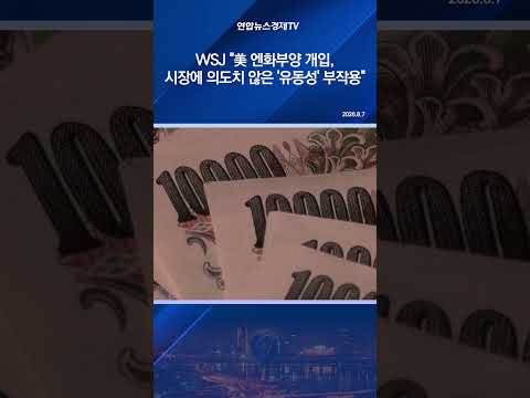 WSJ "美 엔화부양 개입, 시장에 의도치 않은 '유동성' 부작용"