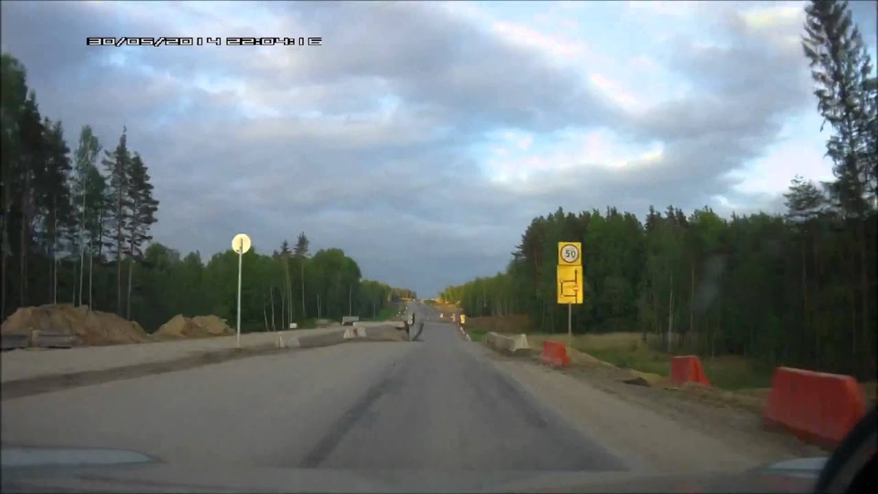 Дорога из Усть-Луги в поселок Котельский. Кингисеппский район KINGISEPP ...