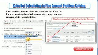 Koha Not Calculating in Fine Amount Problem Solving | Lib Power Tech