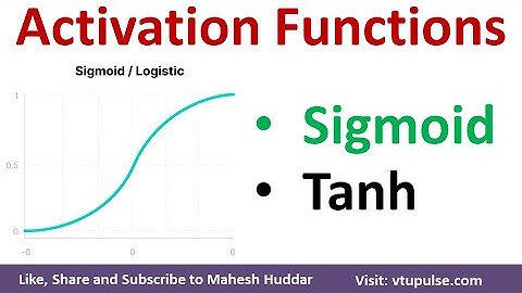 Sigmoid and Tanh Activation Functions | Sigmoid vs Tanh functions in machine learning Mahesh Huddar