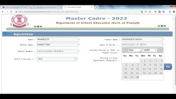 master cadre lecturer form apply online registration step by step 4161 job form kaise bhare punjab