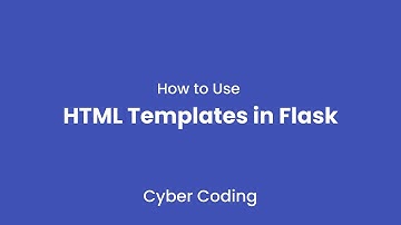 Flask Tutorial #2 - How to Use HTML Templates in Flask