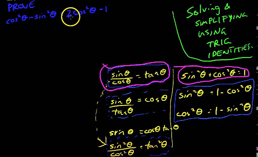 Solving and simplifying using trig identities YouTube