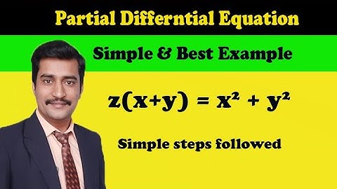 Simple example partial differential equation using x & y variables in Hindi