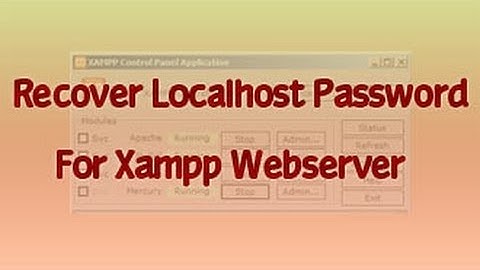 Recover Localhost Websever Xampp wordpress lost password