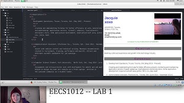 EECS1012 - September 2015, Lab 1 - CV