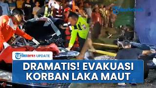 Dramatis! Evakuasi Truk Kontainer Timpa Mobil Satu Keluarga, Pasutri \u0026 Anak Tewas Terjepit Kendaraan