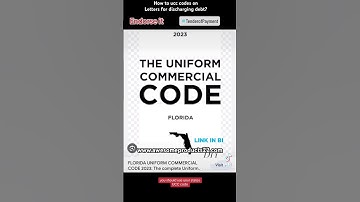 How to use ucc codes for bill of exchange ? #debtfree #uniformcommercialcode #dischargedebt