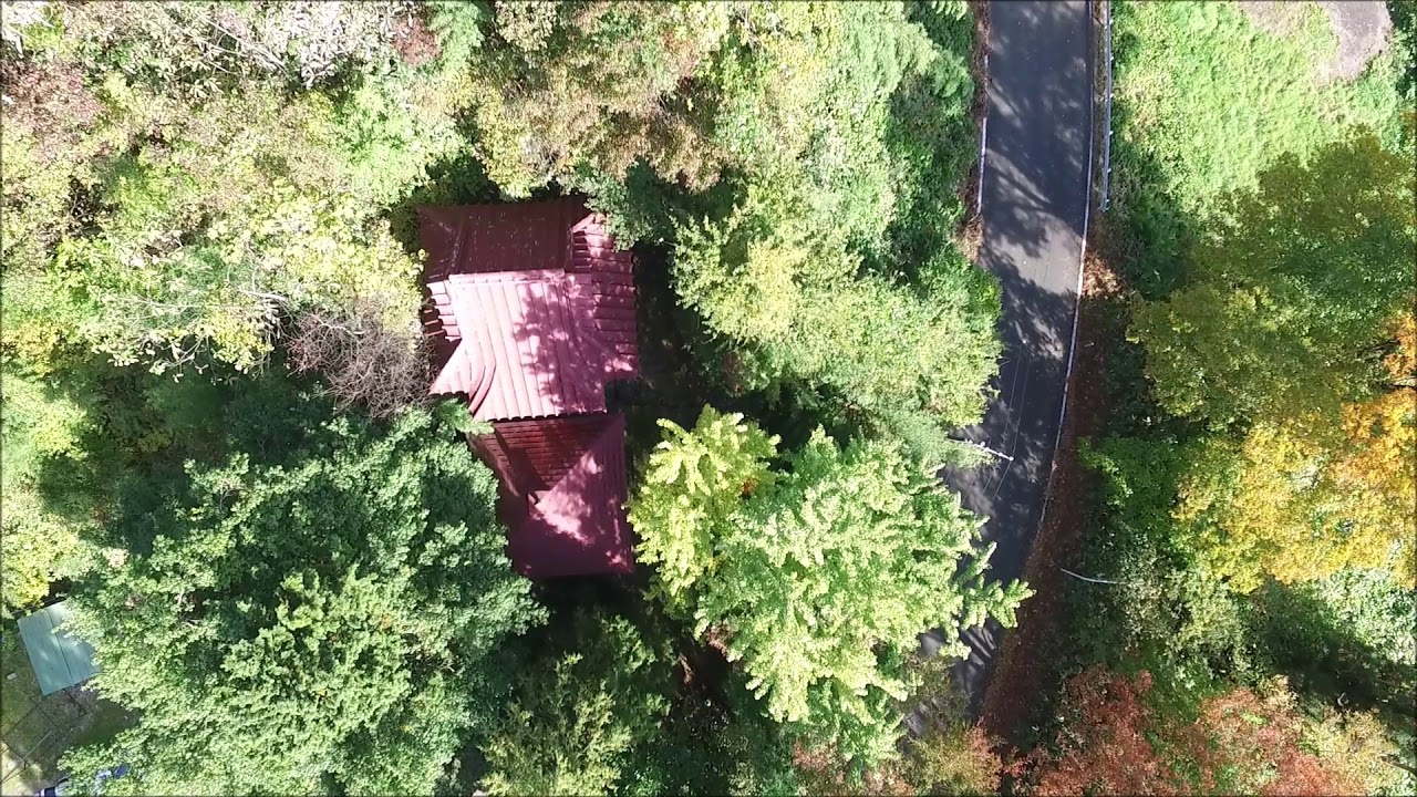 中山町(山形県)、岩谷十八夜観音と沼之倉りんご団地空撮