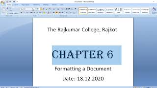 Form 4 Computer Science Chapter 6 Formatting A Document