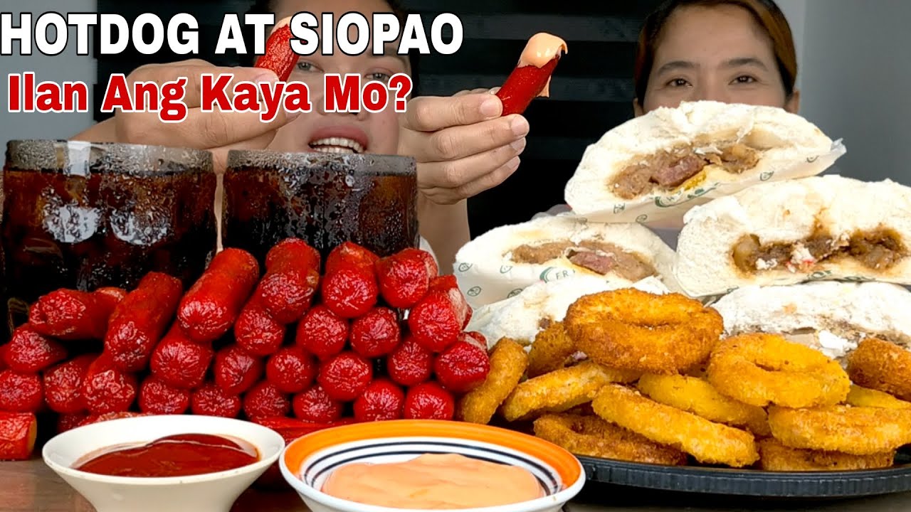 SIOPAO AND HOTDOG CHALLENGE | FILIPINO FOOD MUKBANG | MUKBANG PHILIPPINES