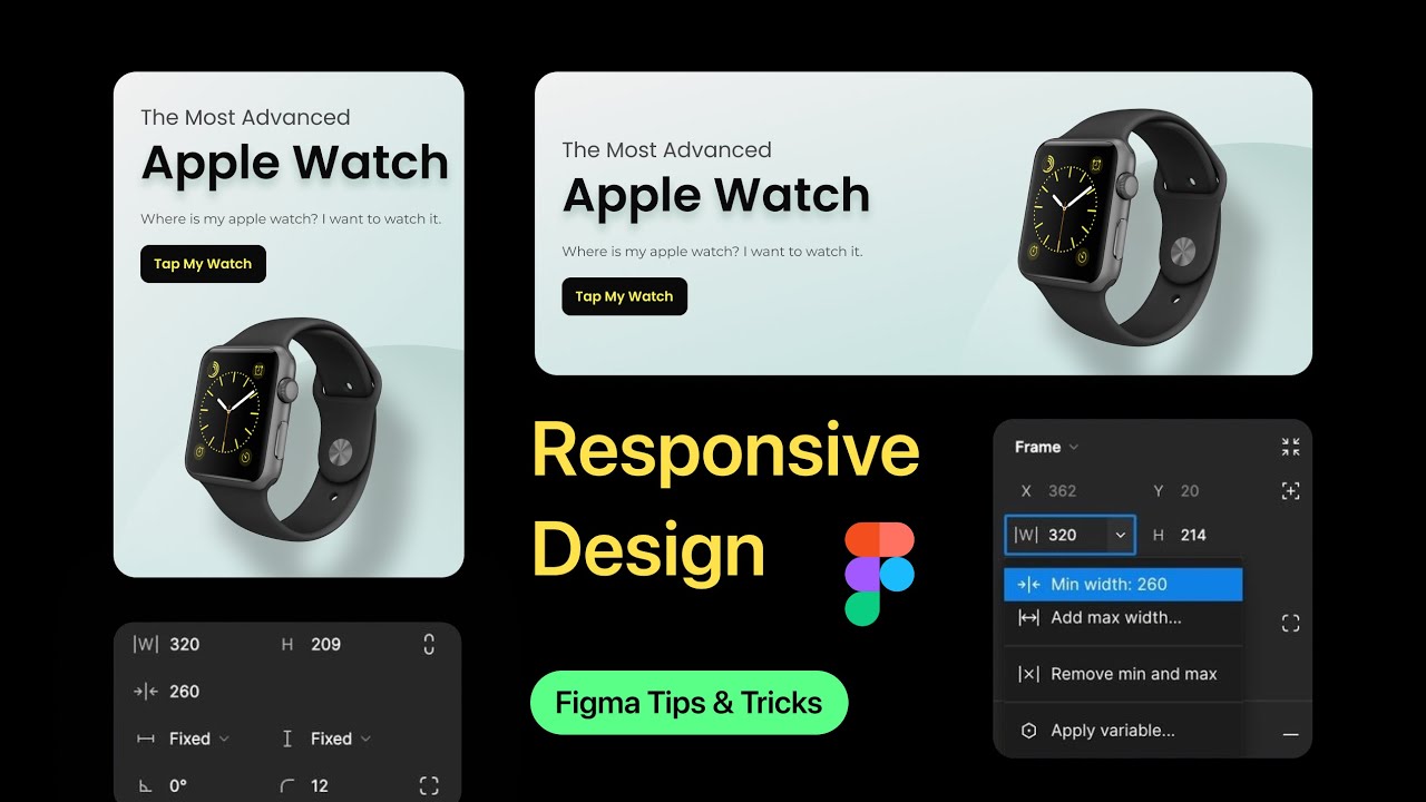 Responsive Card Component UI Design in Figma tricks & tips