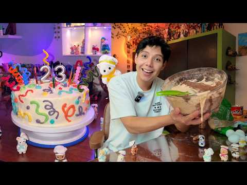 making my 23rd BIRTHDAY CAKE !!