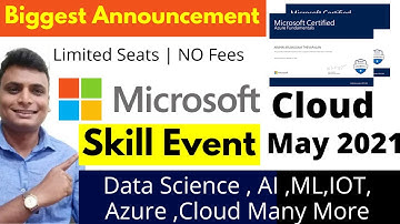 Microsoft Build Cloud Skills Challenge May 2022 | Free Certificate And Swags | AI ML Data Science