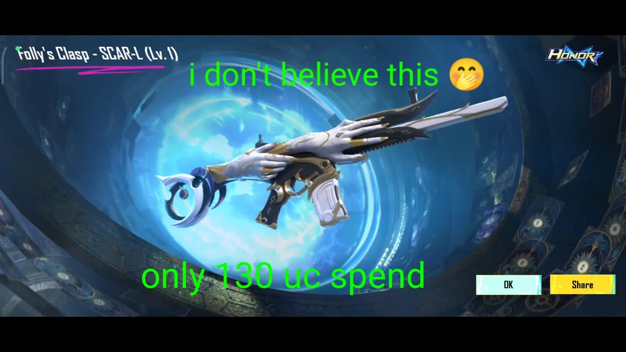 The Fool's Blessing Crate opening Scar L open only 130 uc spend