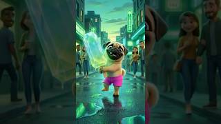 Adorable Pug Buys A Giant Popsicle But Not For Himself For His Friends