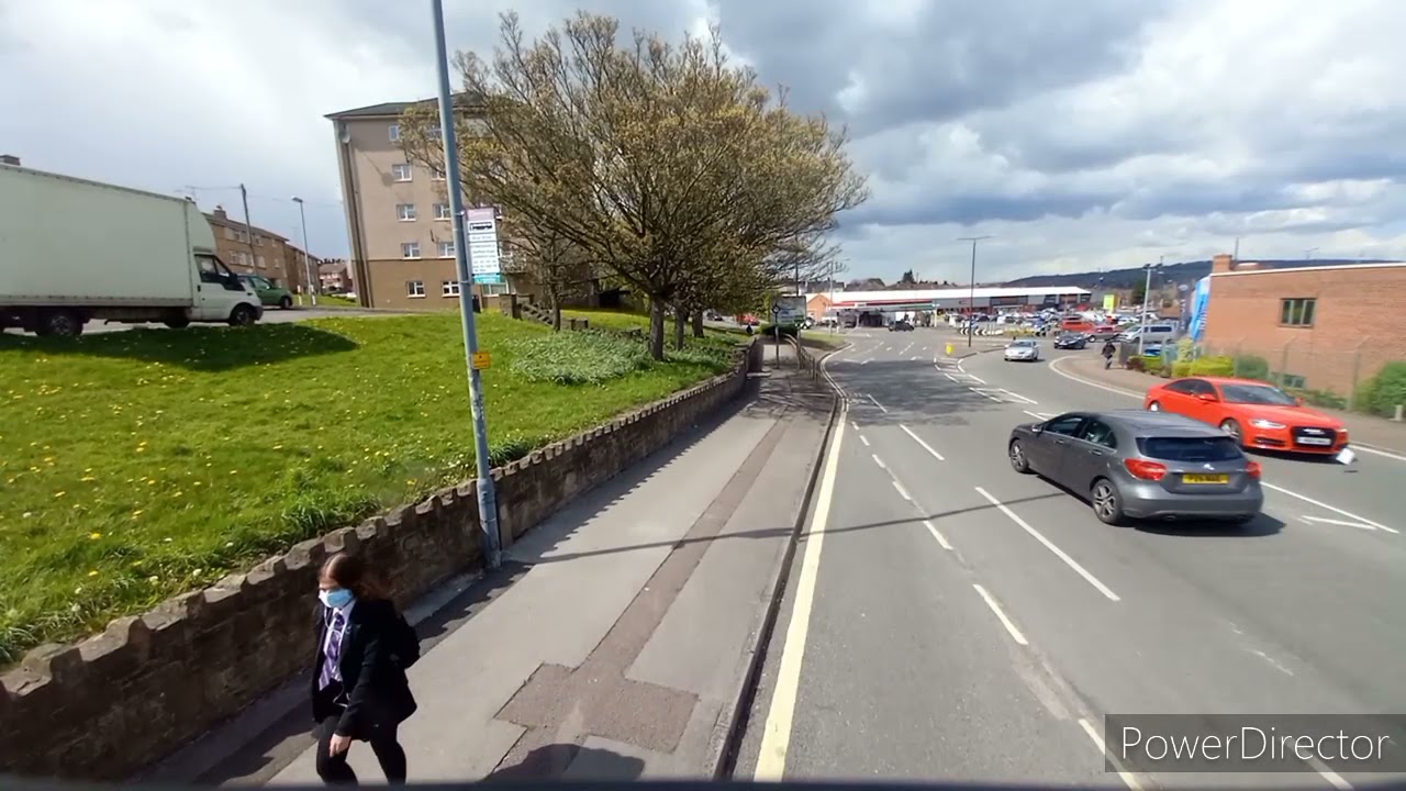 Bus Ride Stagecoach Chesterfield Route 44 Chesterfield to Sheffield City Centre, Moorfoot 7/5/2021