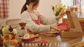 Moving plan in Marchㅣshopping for dish, furnitureㅣHome caféㅣLast drawing classㅣDaily Vlog