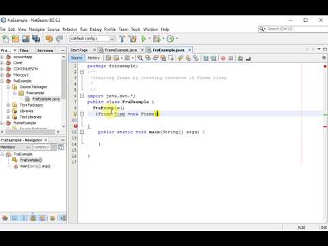 creating Frame by creating instance of Frame class in java - YouTube