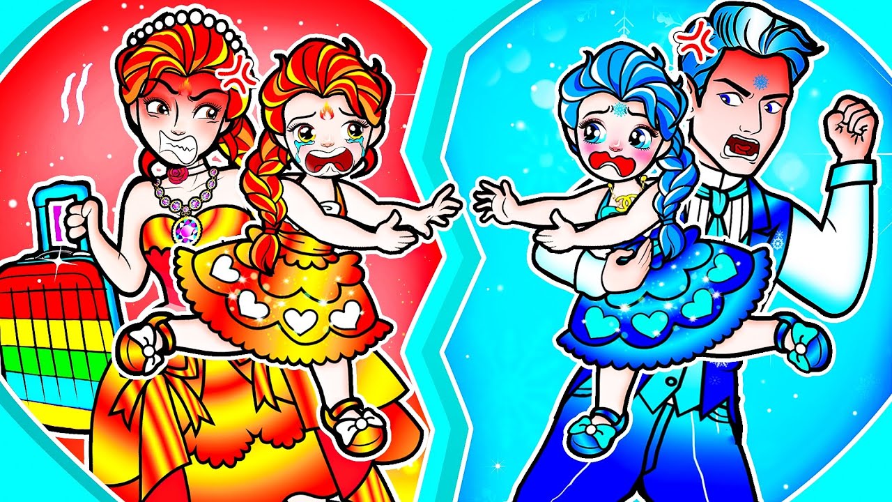 [🐾paper dolls🐾] Fire and Ice Frozen Elsa Love Family Mother and Daughter | Rapunzel Family