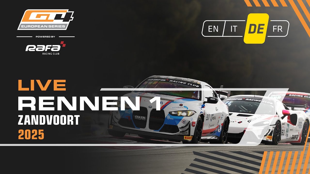 LIVE I Rennen 1 I Zandvoort I GT4 European Series pwd by RAFA Racing Club 2025 (Deutsche)