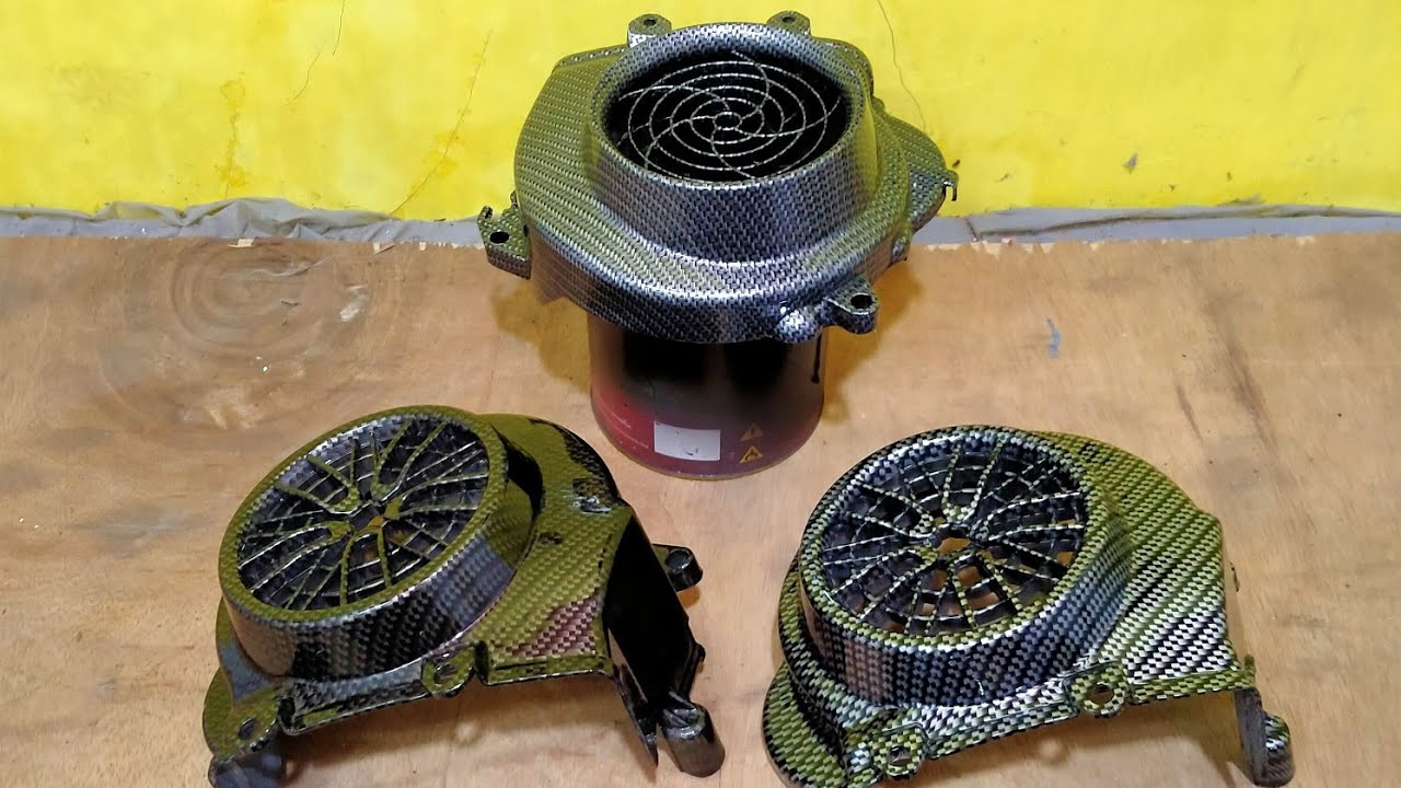 tutorial lengkap celup Carbon tutup kipas honda beat karbu part I