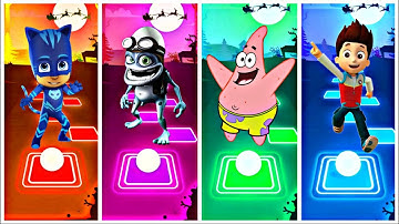 PJ MASKS🆚CRAZY FROG🆚PATRICK STAR🆚PAW PATROL: RYDER| Tiles Hop EDM Rush🎶 #trend