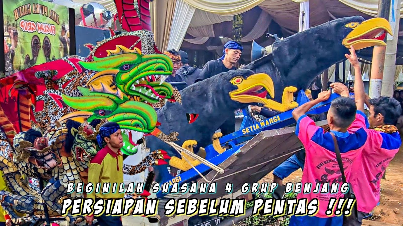 BEGINILAH SUASANA 4 GRUP BENJANG - PERSIAPAN SEBELUM PENTAS - Mekar Budaya ,Setia Wargi,JPG,PMM