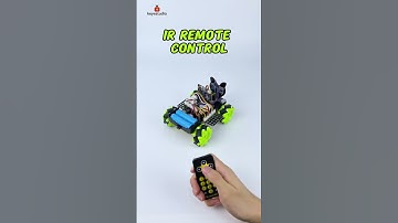 🐞Control MicroBit Robot Car via IR Remote 🚗#shorts #microbit #keyestudio #stem #robot #diy #maker