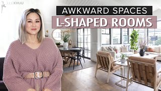 AWKWARD SPACES  LShaped Rooms (Space Planning Tips!)