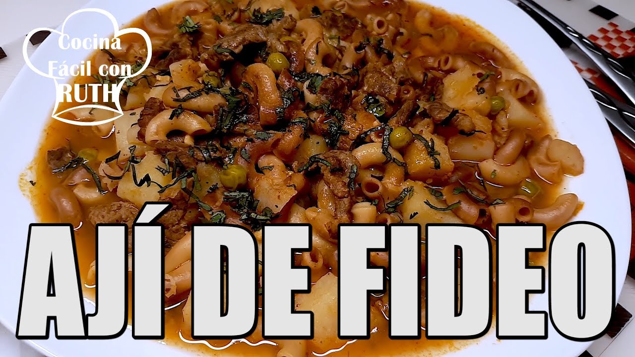 AJÍ DE FIDEO, RECETA FÁCIL. (BOLIVIANA)
