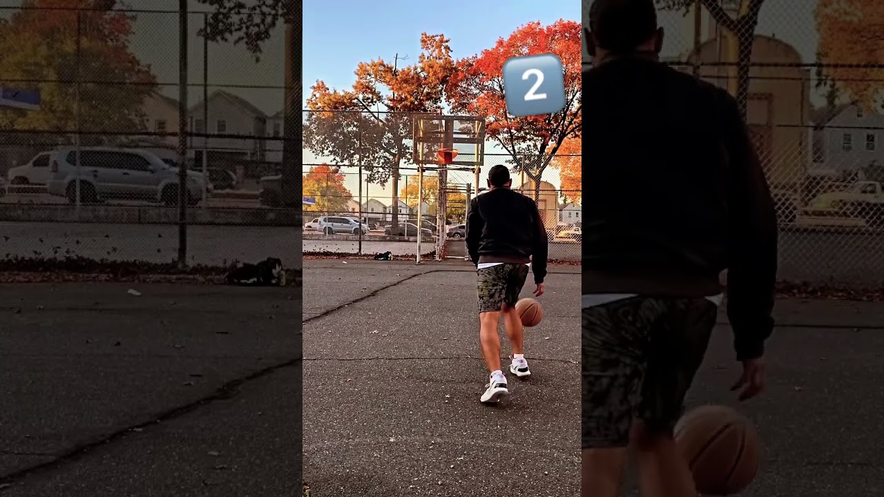 BASKETBALL- Which SHOT was better?🤔 1️⃣or2️⃣🏀🔥💩 #basketball #shorts #sports #nba #fitness