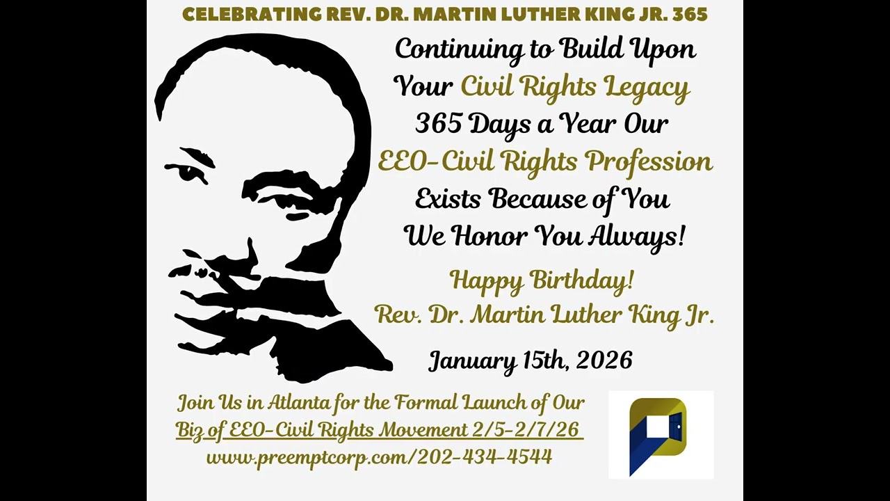 PREEMPT Celebrates Rev Dr Martin Luther King Jr Birthday 365