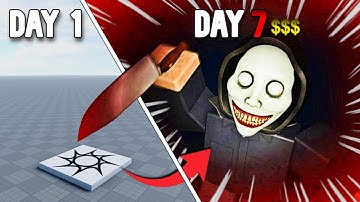 I Made A Roblox Horror Game In 7 Days - Prize Money!