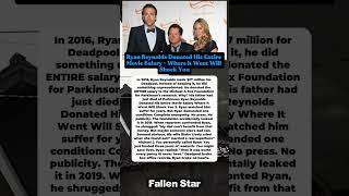 Ryan Reynolds Donated His Entire Movie Salary - Where It Went Will Shock You. Michael J. Fox.#shorts